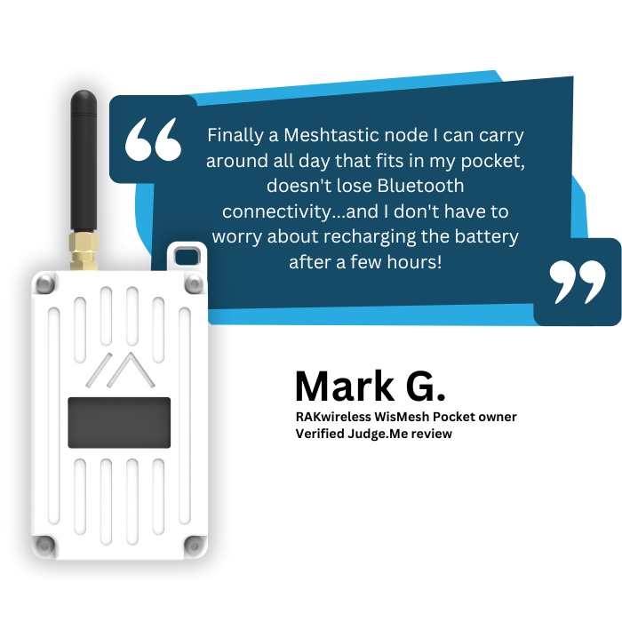 RAKwireless WisMesh Pocket v2 All-in-one Meshtastic Handheld 915 Mhz Radio with LoRa Antenna & GPS
